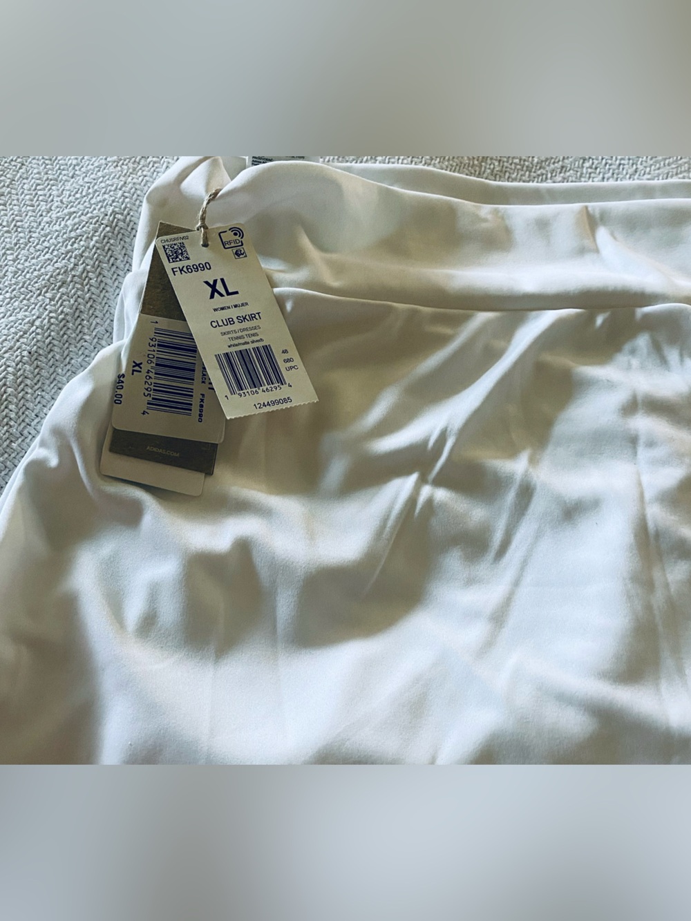 adidas White Women's Athletic Skort with Side Pockets - Picture 7 of 8